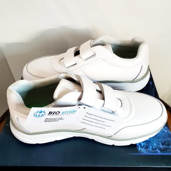 Brand New NWT BioStride Running/Walking Shoes White/Silver Men's 10. - Picture 6 of 10